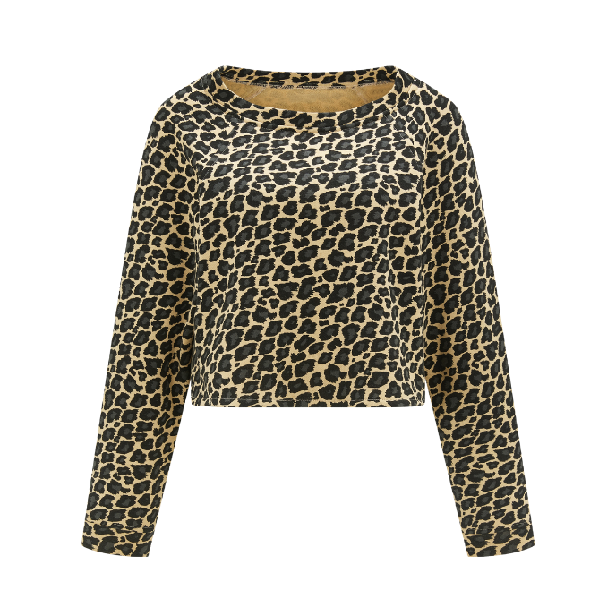 leopard sweatshirt front detail