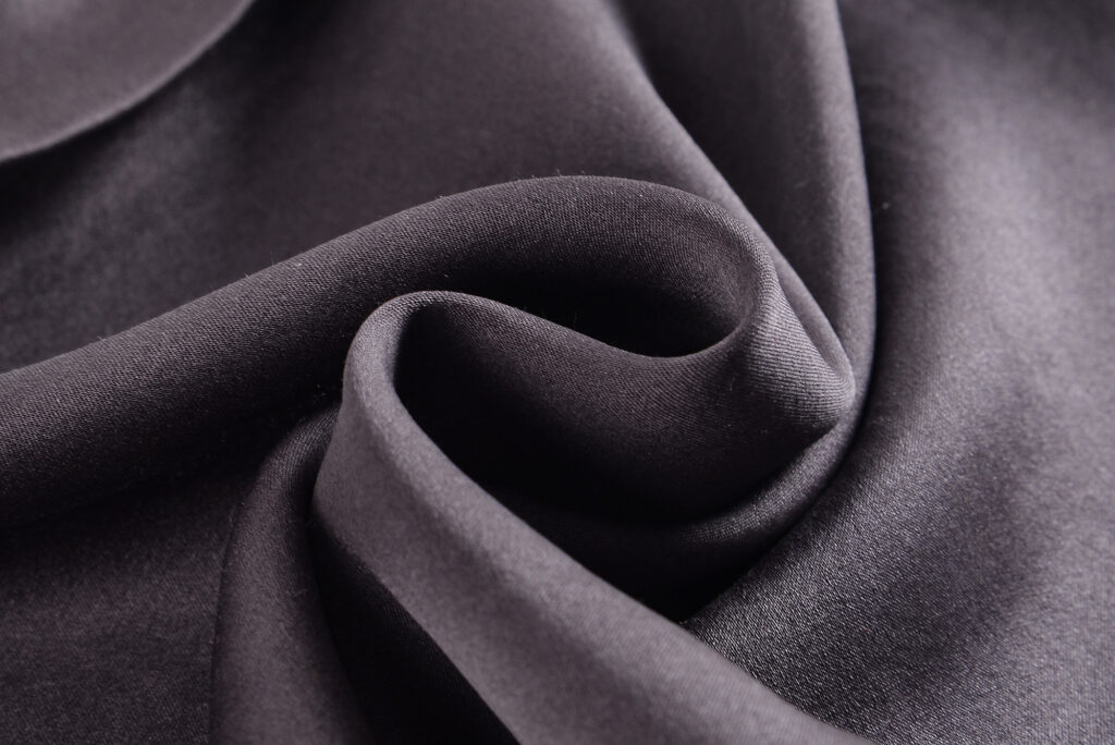 silk square top fabric detail - dark grey