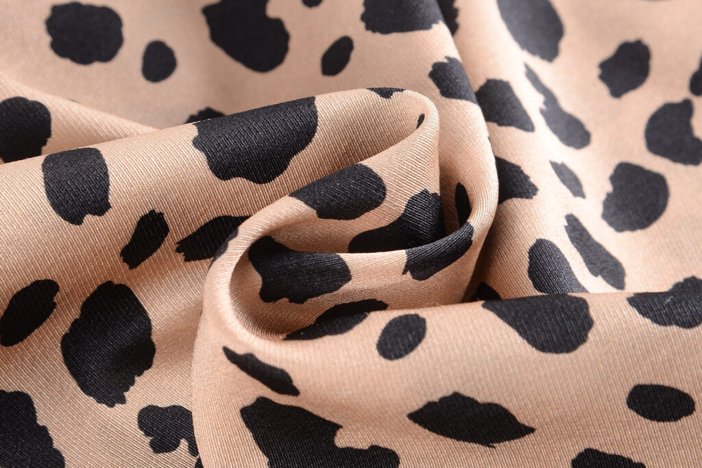 silk square top fabric detail - ultimate leopard