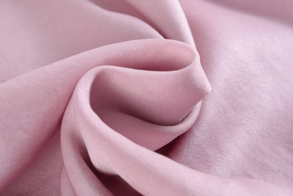 silk square top fabric detail - peony pink